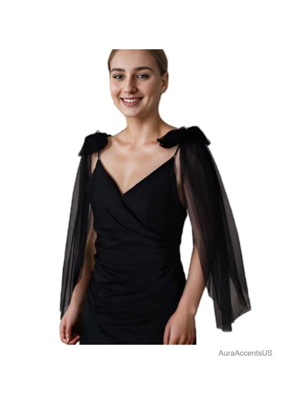 Tulle Pearl Double Shoulder Shawl Bridal Wrap Wedding Accessory